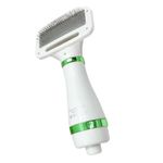 Escova Secadora de Pelos para Pet para Cães e Gatos em ABS e Aço Inoxidável 23X6,5X12CM