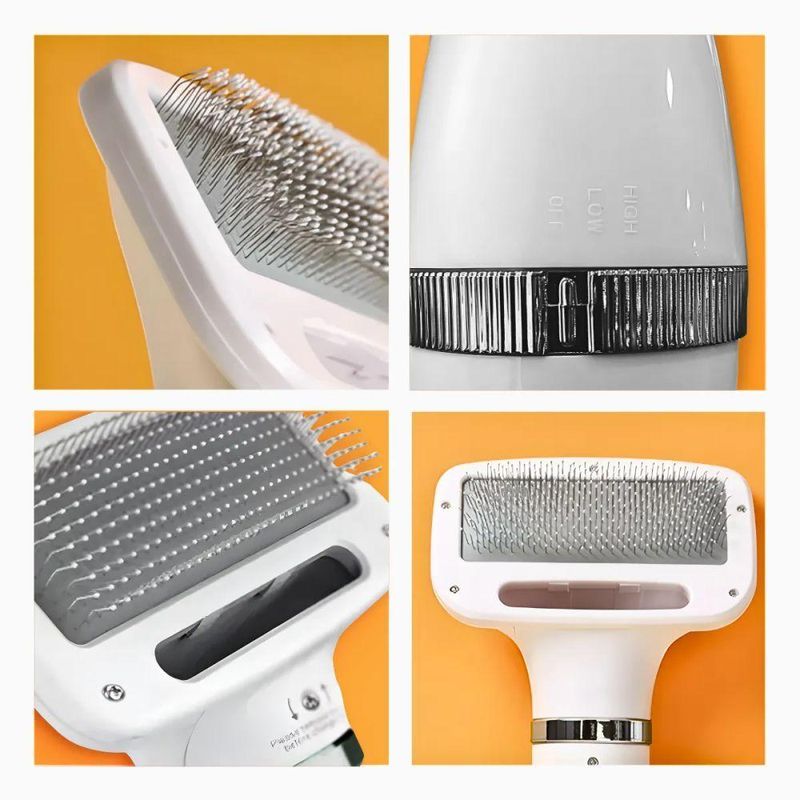 Secador Elétrico com Escova para Pets Utimix 2 em 1 Removedor de Pelos para Cães e Gatos 300W 110V