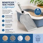 Pá Coletora para Areia de Gatos em Aço Inoxidável com Peneira 1