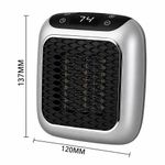 Aquecedor Portátil de Tomada com Display Digital e Timer 1200W para Quarto Escritório e Banheiro