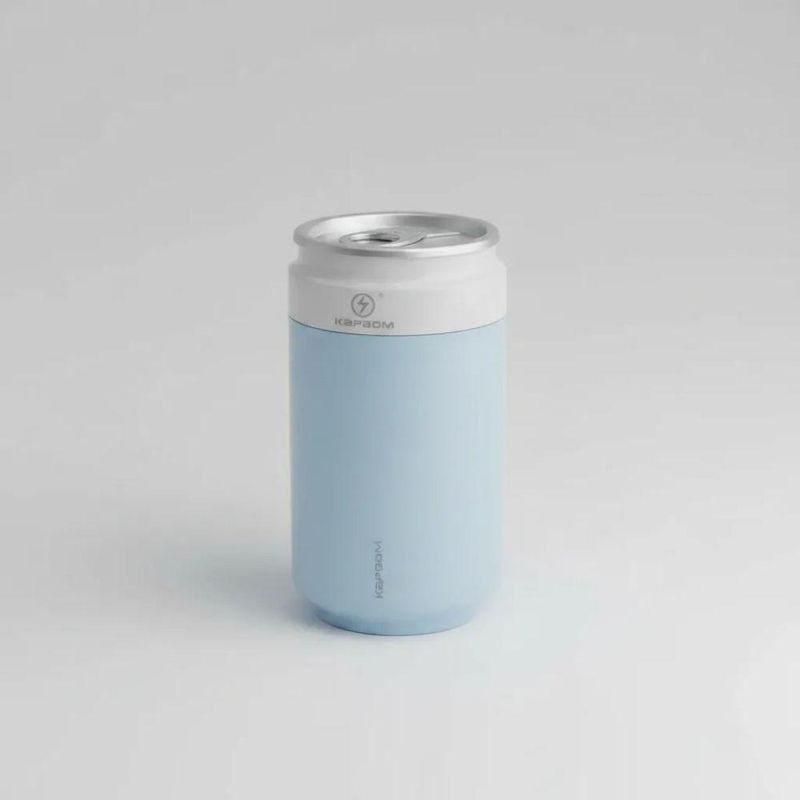 Umidificador de Ar Portátil Kapbom Usb Formato Lata Azul e Rosa