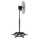 Ventilador Osc De Coluna Steel 50cm 6 Pás - Bivolt Preto-prata