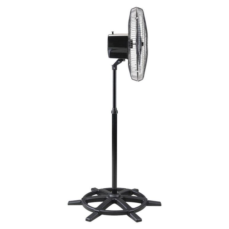 Ventilador Osc De Coluna Steel 50cm 6 Pás - Bivolt Preto-prata