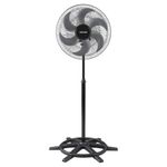 Ventilador Osc De Coluna Steel 50cm 6 Pás - Bivolt Preto-prata
