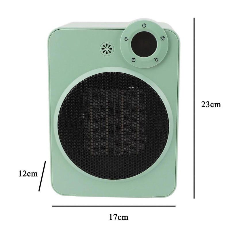 Aquecedor Elétrico BSL3811 Cerâmico 2000W Controle Remoto Ambiente Interno Verde Ideal Importados