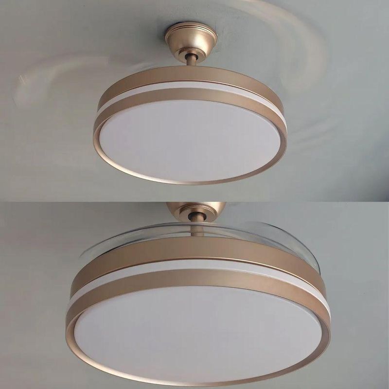 Ventilador de Teto com Luz LED AB Mídia 50W 50CM 4 Pás 6 Velocidades Branco FL03 Bivolt