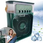 Ventilador Portátil de Mesa Mini Ar Condicionado Umidificador Utimix Verde Ventilador Portátil