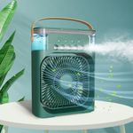 Ventilador Portátil de Mesa Mini Ar Condicionado Umidificador Utimix Verde Ventilador Portátil