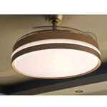 Ventilador de Teto com Luz LED AB Mídia 50W 50CM 4 Pás 6 Velocidades Branco FL03 Bivolt