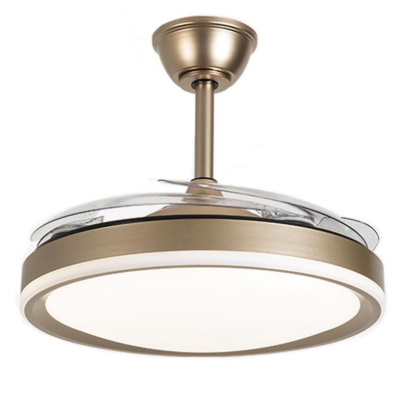 Ventilador de Teto com Luz LED AB Mídia 50W 50CM 4 Pás 6 Velocidades Branco FL03 Bivolt