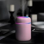 Umidificador Portátil Ultrassônico Usb Utimix 300ML com Luminária Led Difusor de Aroma Rosa
