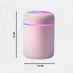 Umidificador Portátil Ultrassônico Usb Utimix 300ML com Luminária Led Difusor de Aroma Rosa