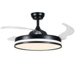 Ventilador de Teto com Luz LED Leva Pra Malhar 50W 50CM 4 Pás 6 Velocidades Branco FL03 Bivolt