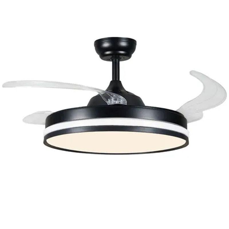 Ventilador de Teto com Luz LED Leva Pra Malhar 50W 50CM 4 Pás 6 Velocidades Branco FL03 Bivolt