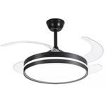 Ventilador de Teto com Luz LED Mundo LGBT 50W 120CM 4 Pás 6 Velocidades Branco FL03 Bivolt