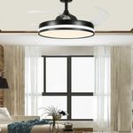 Ventilador de Teto com Luz LED Mundo LGBT 50W 120CM 4 Pás 6 Velocidades Branco FL03 Bivolt