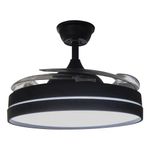 Ventilador de Teto com Luz LED Mundo LGBT 50W 120CM 4 Pás 6 Velocidades Branco FL03 Bivolt