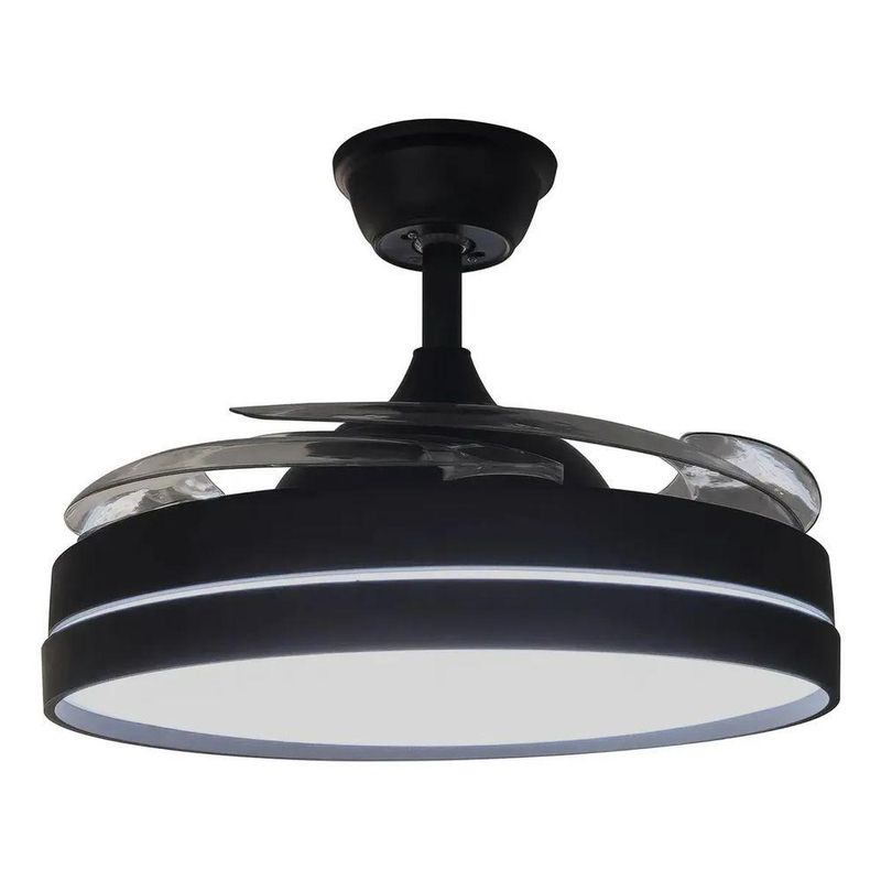 Ventilador de Teto com Luz LED Mundo LGBT 50W 120CM 4 Pás 6 Velocidades Branco FL03 Bivolt