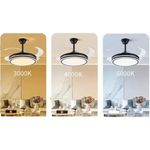 Ventilador de Teto com Luz LED Mundo LGBT 50W 120CM 4 Pás 6 Velocidades Branco FL03 Bivolt