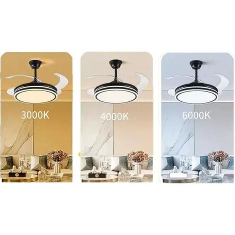 Ventilador de Teto com Luz LED Mundo LGBT 50W 120CM 4 Pás 6 Velocidades Branco FL03 Bivolt
