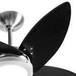 Ventilador de Teto Tron 130W 120CM 4 Pás 3 Velocidades Preto Azzam 110V