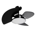 Ventilador de Teto Tron 130W 3 Pás Preto Aventador LED 110V