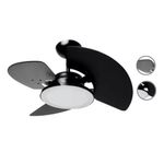 Ventilador de Teto Tron 130W 3 Pás Preto Aventador LED 110V