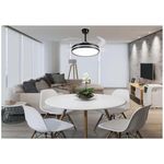 Ventilador de Teto com Luz LED AB Mídia 50W 120CM 4 Pás 6 Velocidades Branco FL03 Bivolt
