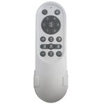 Ventilador de Teto com Luz LED AB Mídia 50W 50CM 4 Pás 6 Velocidades Branco FL03 Cristal Bivolt