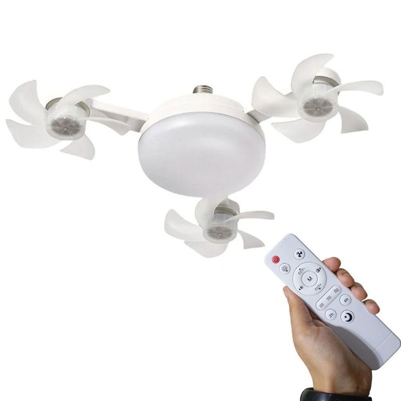 Ventilador de Teto Economia Solar 60W 40CM 3 Pás 3 Velocidades Branco Bivolt