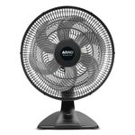 Ventilador de Mesa Arno 140W 6 Pás 3 Velocidades VD2E Essential Preto com Cinza 110V