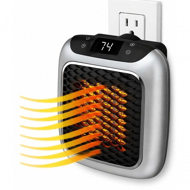 Aquecedor Portátil Elétrico Mini com Display Digital Timer Termostato Quarto Escritório Utimix 110V