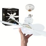 Mini Ventilador de Teto com Lâmpada LED Utimix 60W Silencioso Bivolt