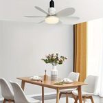 Mini Ventilador de Teto com Lâmpada LED Utimix 60W Silencioso Bocal E27 Bivolt