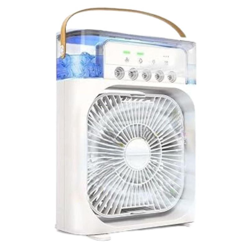 Ventilador Portátil de Mesa Mini Ar Condicionado Umidificador Utimix 3 Velocidades Branco 5V