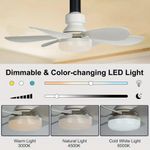 Mini Ventilador de Teto com Lâmpada LED Utimix 60W 3 Velocidades Silencioso Bivolt