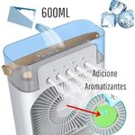 Ventilador Portátil de Mesa Mini Ar Condicionado Umidificador Utimix Branco 3 Velocidades Ventilador