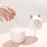 Umidificador de Ar Utimix 300ML Infantil Gatinho com Luz RGB LED Rosa USB DC5V