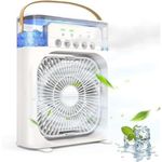 Ventilador Portátil de Mesa Mini Ar Condicionado Umidificador Utimix 3 Velocidades Branco