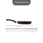 Frigideira lyor de alumínio e cerâmica granilite vermelha 24
