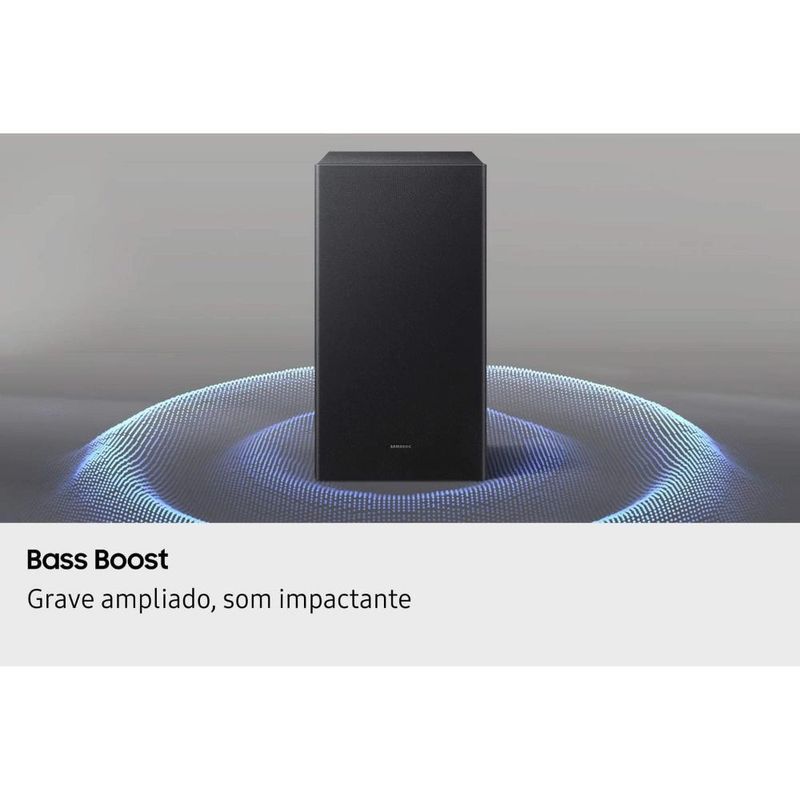 Soundbar samsung hw-b450f/zd 300w bluetooth 21 canais dolby audio titan black