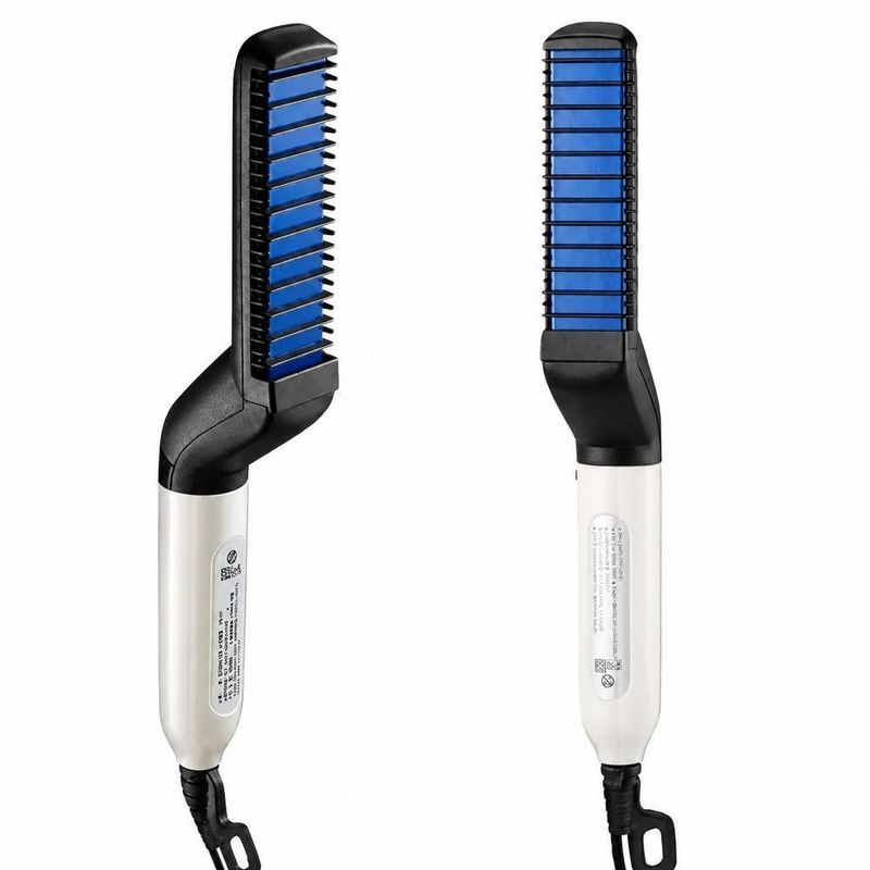 Pente Alisador de Cabelo e Barba Masculino Elétrico Cerâmica Utimix Bivolt