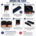 Pente Alisador de Cabelo e Barba Masculino Elétrico Cerâmica Utimix Bivolt