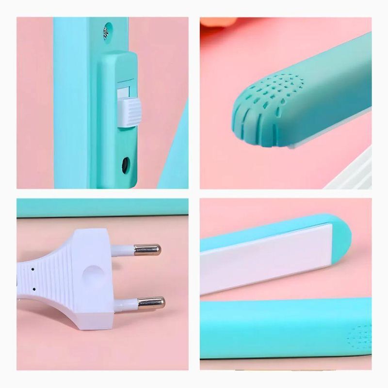 Mini Chapinha Prancha Portátil Placa Cerâmica 180°C Bivolt Recarregável Utimix para Viagem Franja