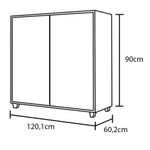 Balcão bartira linea 2 portas 1 prateleira - 120,1cm de largura