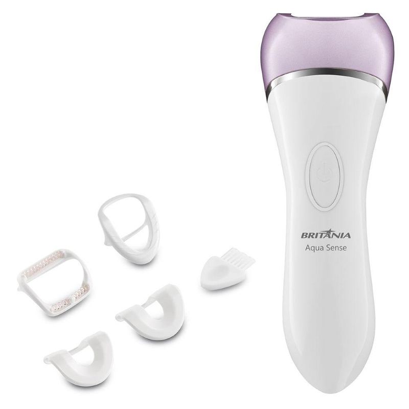 Depilador de pelos bdp02rx aqua sense britânia com 5 acessórios resistene Água bivolt