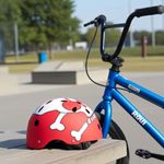 Capacete skate abs vermelho bel proteção eps ventilação