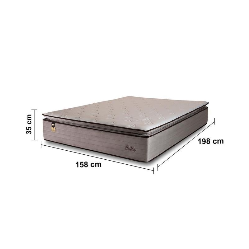 Colchão queen size hellen dublin com molas ensacadas e espuma d33 35x158x198cm - bege