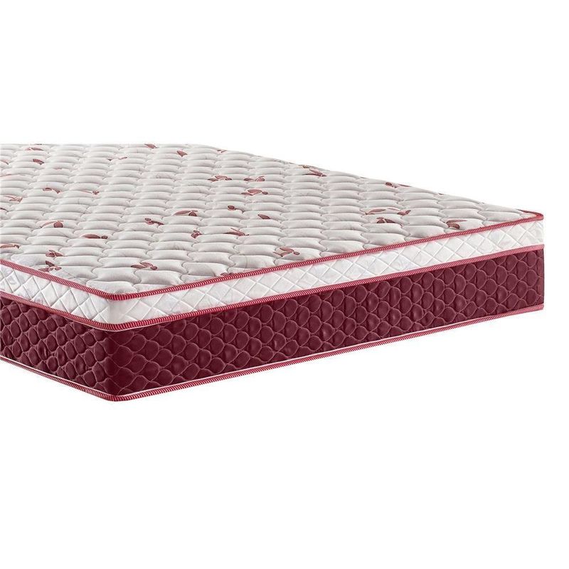 Colchão de casal hellen strong one face espuma d45 24x138x188 cm - vermelho e branco