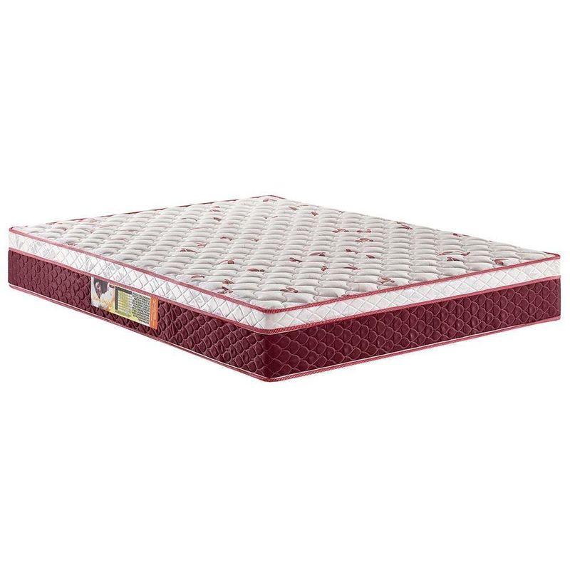 Colchão de casal hellen strong one face espuma d45 24x138x188 cm - vermelho e branco